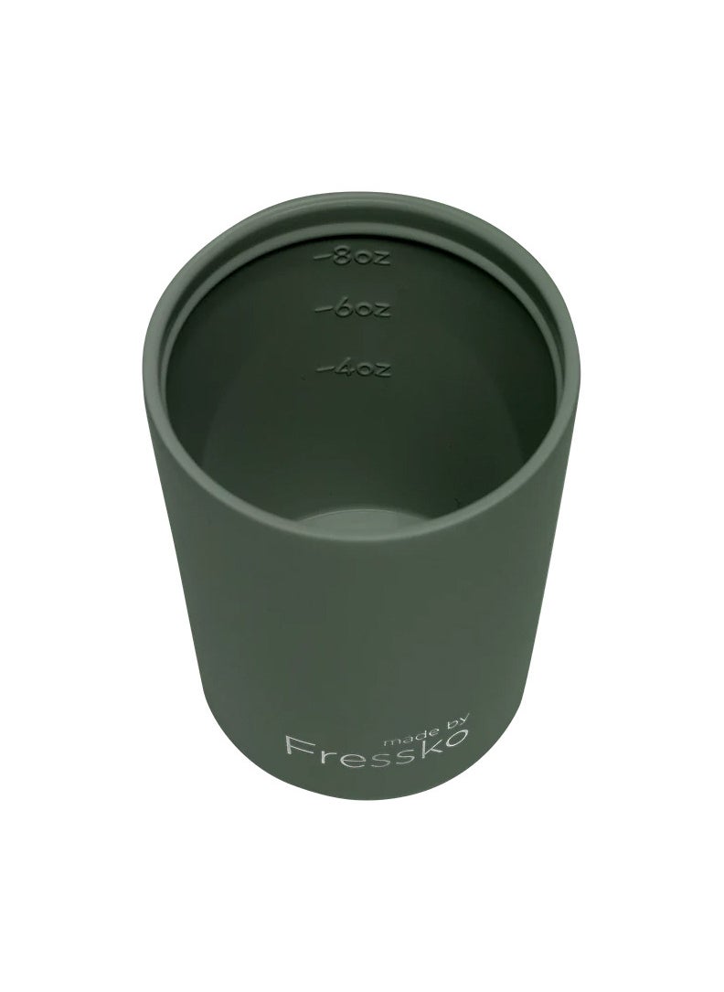 made by Fressko Khaki Ceramic Interior Reusable Cup 12oz  - Image 2