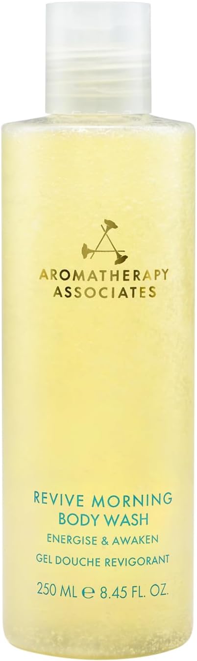 Aromatherapy Associates Revive Morning Body Wash 250ml Invigorating Shower Gel Light Daily Exfoliation AHAs Moisture Grapefruit Juniper Berry Rosemary