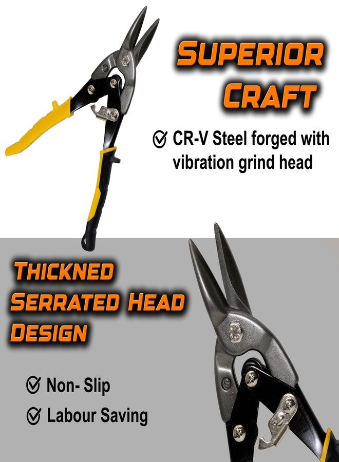 Digital Craft Heavy Duty Sheet Metal Tin Snips | Steel Cutting Scissors Cutters | Hand Snippers for Metal, Aluminum & Plastic Sheets - Image 3