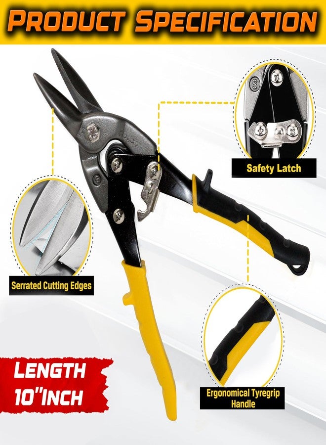 Digital Craft Heavy Duty Sheet Metal Tin Snips | Steel Cutting Scissors Cutters | Hand Snippers for Metal, Aluminum & Plastic Sheets - Image 4