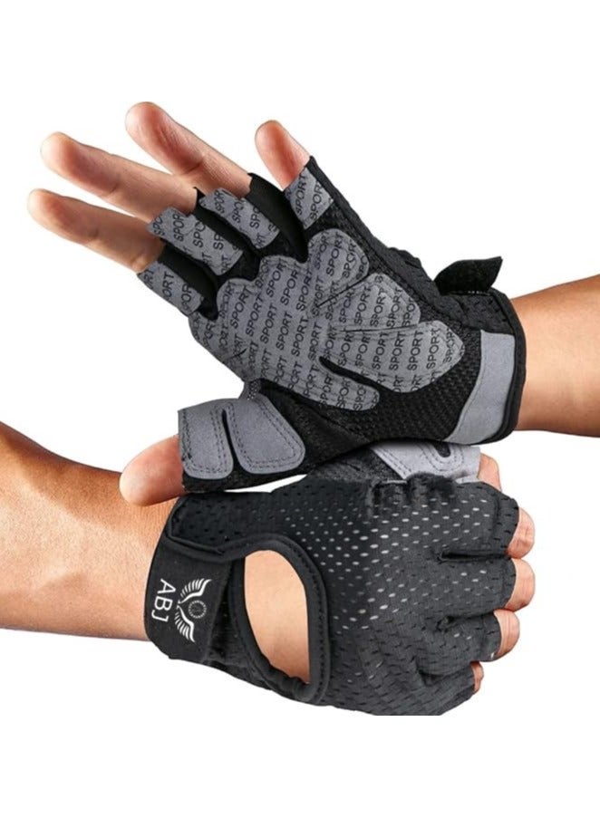 ABJ ProGrip Non-Slip Fitness Gloves,Outer Mesh Wear Resistant Weightlifting Gloves  - Image 1