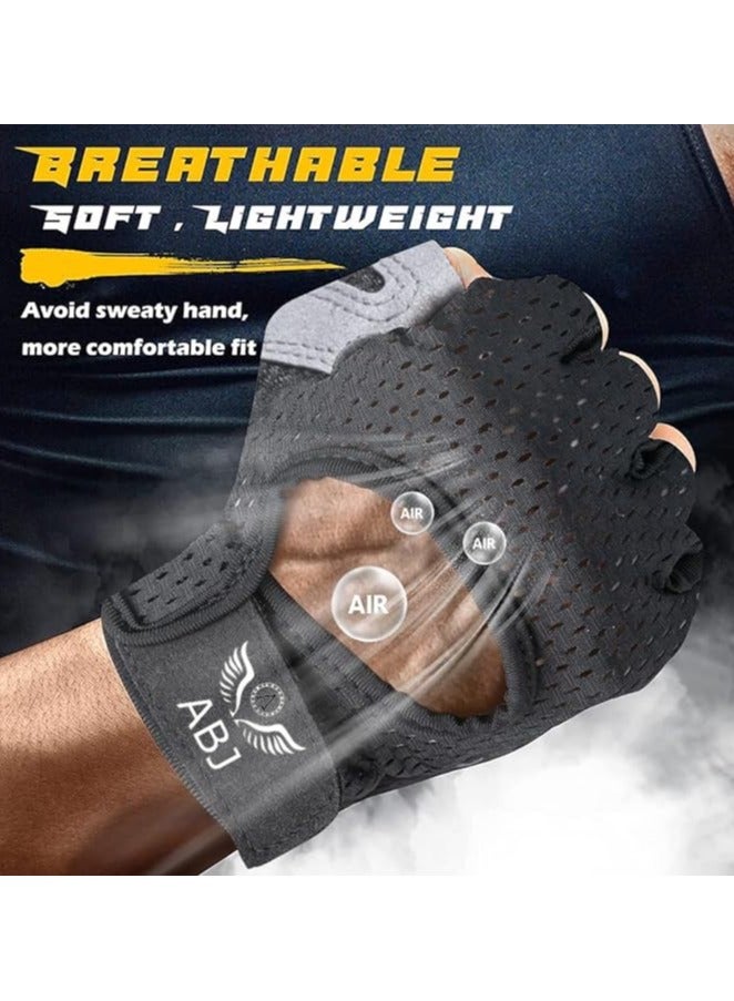 ABJ ProGrip Non-Slip Fitness Gloves,Outer Mesh Wear Resistant Weightlifting Gloves  - Image 5