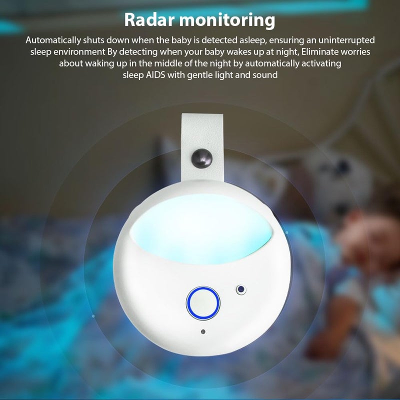 White Noise Machine with Night Light Sleep Monitoring Portable Sound Machine for Home Office Travel - Image 5
