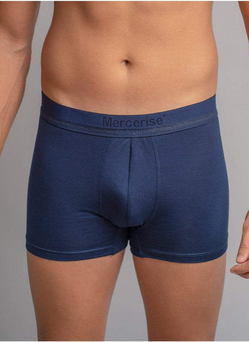 COTTONIL Mercerise Navy Blue Boxer Underwear For Men  - Image 1