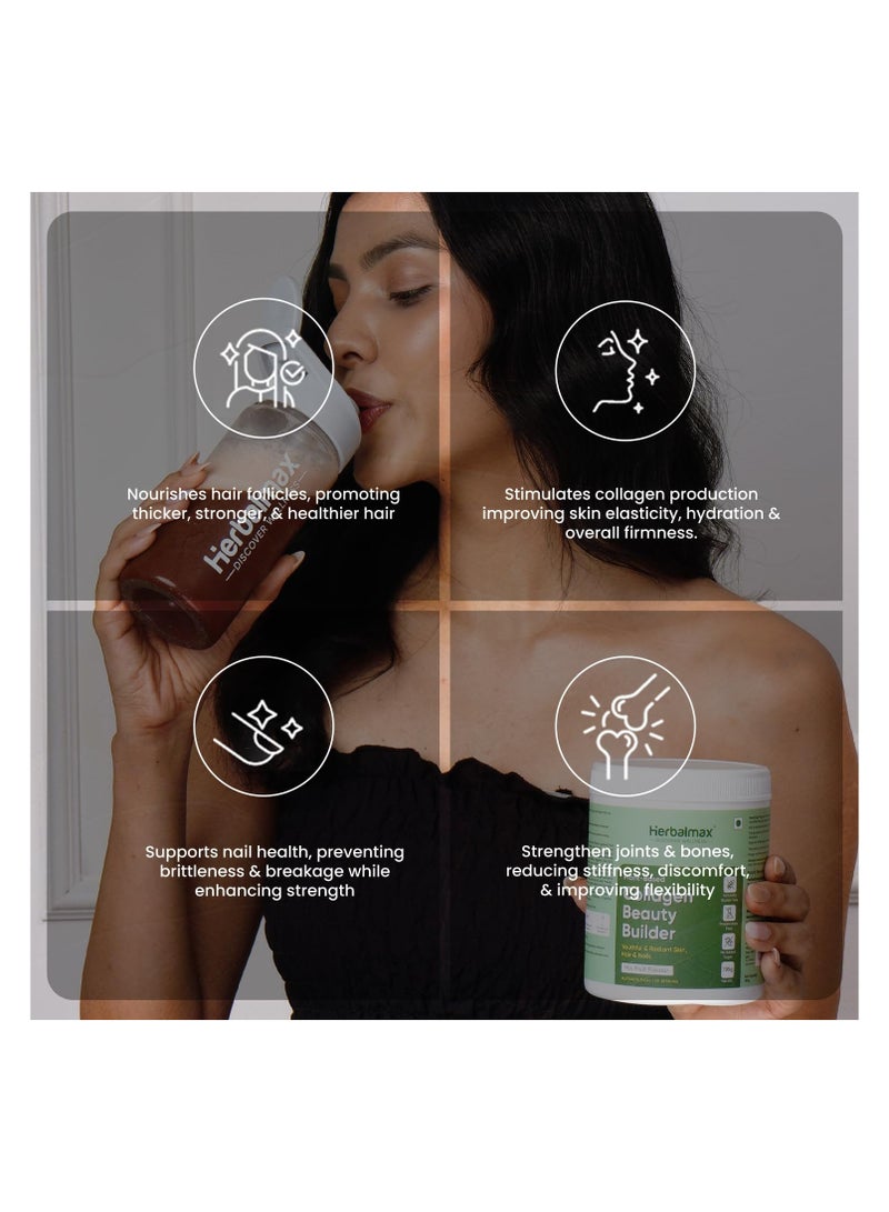 هيربال ماكس مُعزِّز كولاجين نباتي ١٠٠٪ - ٣٩٠ غرام | مُكمِّل غذائي للشعر والبشرة والأظافر والمفاصل | مُعزِّز كولاجين نباتي مع فيتامين سي وحمض الهيالورونيك | عبوة من قطعتين - Image 3
