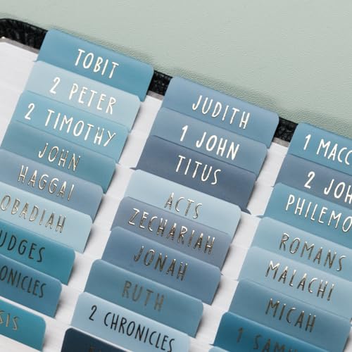 UPAFEXXI-Laminated Bible Tabs with Book Summaries(Gold Foil Embossed Lettering), Bible Tabs for Women and Men, Reposition Large Print Stickers, Easy to Read, 80Chapters Labels for Easy Navigation - Image 5