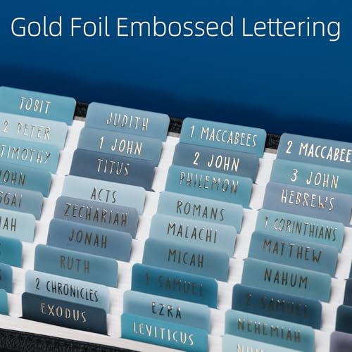 UPAFEXXI-Laminated Bible Tabs with Book Summaries(Gold Foil Embossed Lettering), Bible Tabs for Women and Men, Reposition Large Print Stickers, Easy to Read, 80Chapters Labels for Easy Navigation - Image 3