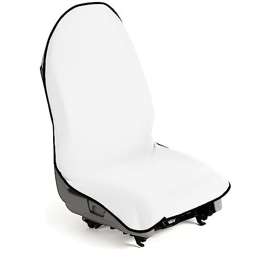 lebogner Waterproof Sweating Car Seat Cover for Post Gym Workout, Running, Swimming, Beach and Hiking, Universal Fit Anti-Slip Bucket Seat Protector for Cars, SUVs and Trucks, Machine Washable, White - Image 1