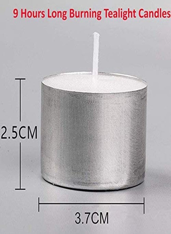 FIVON Long Burning Diwali Candles for Home Decor and Celebrations Festival | Wax Candles Approx 9 Hour Burning Time | Home Decoration Smokeless Wax Candles Tealight - Set of 20 - Image 4