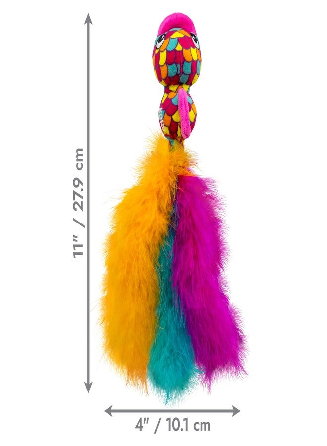KONG Wubba Cat Toy - Catnip-Infused, Crinkle and Rattle Sound & Feathery Tails for Batting, Pouncing & Interactive Play (Fish) - Image 5