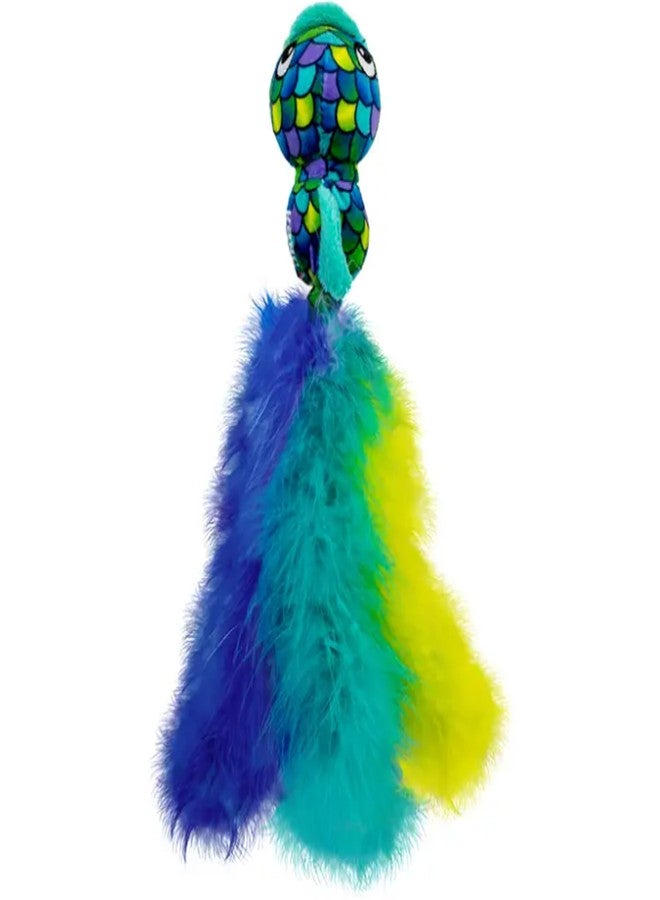 KONG Wubba Cat Toy - Catnip-Infused, Crinkle and Rattle Sound & Feathery Tails for Batting, Pouncing & Interactive Play (Fish) - Image 1