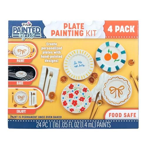 Tulip Mugs Bake at Home Ceramic Painting Kit, 4 fl oz, White - Image 1