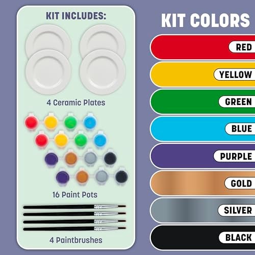Tulip Mugs Bake at Home Ceramic Painting Kit, 4 fl oz, White - Image 2