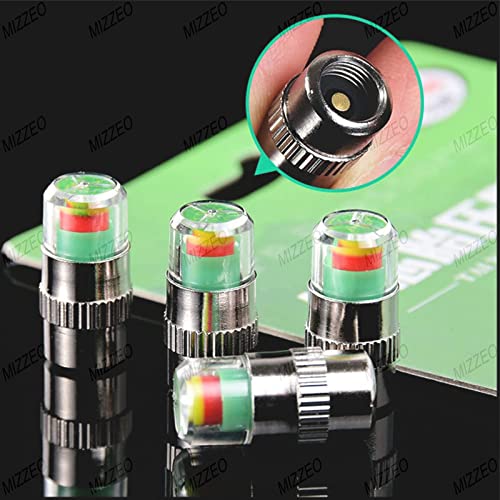 MIZZEO Car Tire Pressure Monitor Valve Caps (4 Pcs) Compatible with Toyota Innova Crysta Old - Image 2