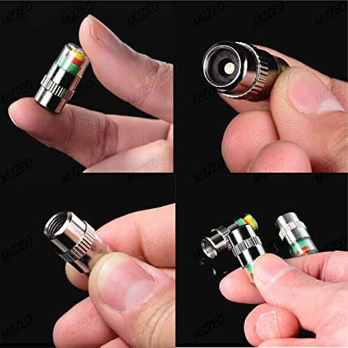 MIZZEO Car Tire Pressure Monitor Valve Caps (4 Pcs) Compatible with Toyota Innova Crysta Old - Image 5