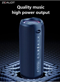 Zealot ZEALOT S49 Pro 20W Bluetooth Speaker, Portable for Outdoor Subwoofer, Dual Pairing Wireless/  USB/TF Card/ 3.5mm AUX, Loud Stereo Booming Bass Boombox, Waterproof IPX5 3000mAh Battery 12 Hours Playtime  - Image 5