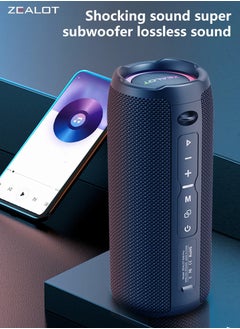 Zealot ZEALOT S49 Pro 20W Bluetooth Speaker, Portable for Outdoor Subwoofer, Dual Pairing Wireless/  USB/TF Card/ 3.5mm AUX, Loud Stereo Booming Bass Boombox, Waterproof IPX5 3000mAh Battery 12 Hours Playtime  - Image 3