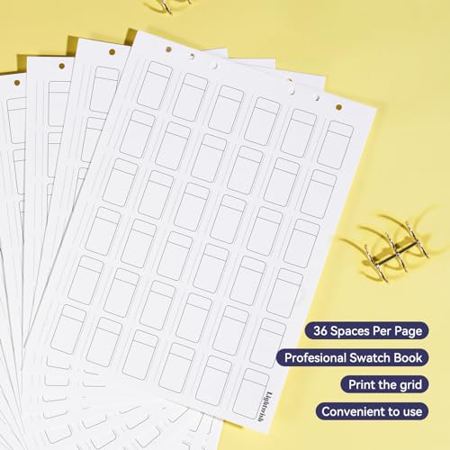 LIGHTWISH Watercolor Swatch Book,12 Detachable Sheets,100% Cotton, 300gsm/140lb,Acid-Free,Color Diary for Oil Pastels,Watercolor,Gouache,Colores Pencils,10.63 * 7.68 Inches - Image 5