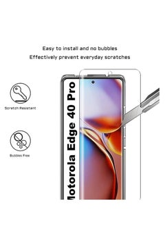 RINCO Screen Protector for Motorola Edge 40 Pro/ Oppo Reno 10/Reno 10 Pro /Reno 9/Reno 9 Pro , 2 Pack [Case Friendly] Full Coverage Soft TPU HD Shatterproof Protector Film Anti-Fingerprint Anti-Scratch Screen Cover  - Image 3