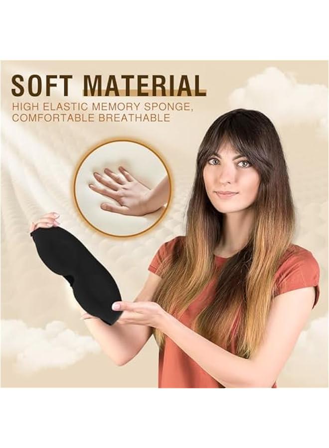 Eye Mask Cover, 3D Contoured Eye Sleep Mask Sleeping Cover Cfortable Light Blocking for Men Wen, Adjustable Strap Eye Blackout Masks Covers for Travel Office Nap Sleeping Eye Shade - Image 4