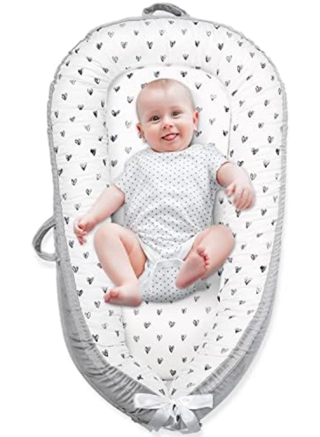 مورو مورو سرير أطفال ، قطن ناعم مسامي للبشرة الحساسة للأطفال ، مقعد كرسي محمول للرضع لوقت البطن - Image 4