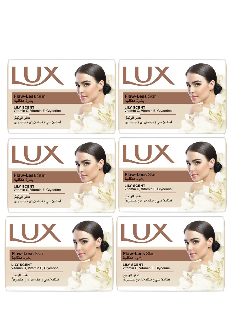 Lux Pack Of 6  Lux Bar Soap Flaw Less Skin75g  - Image 1