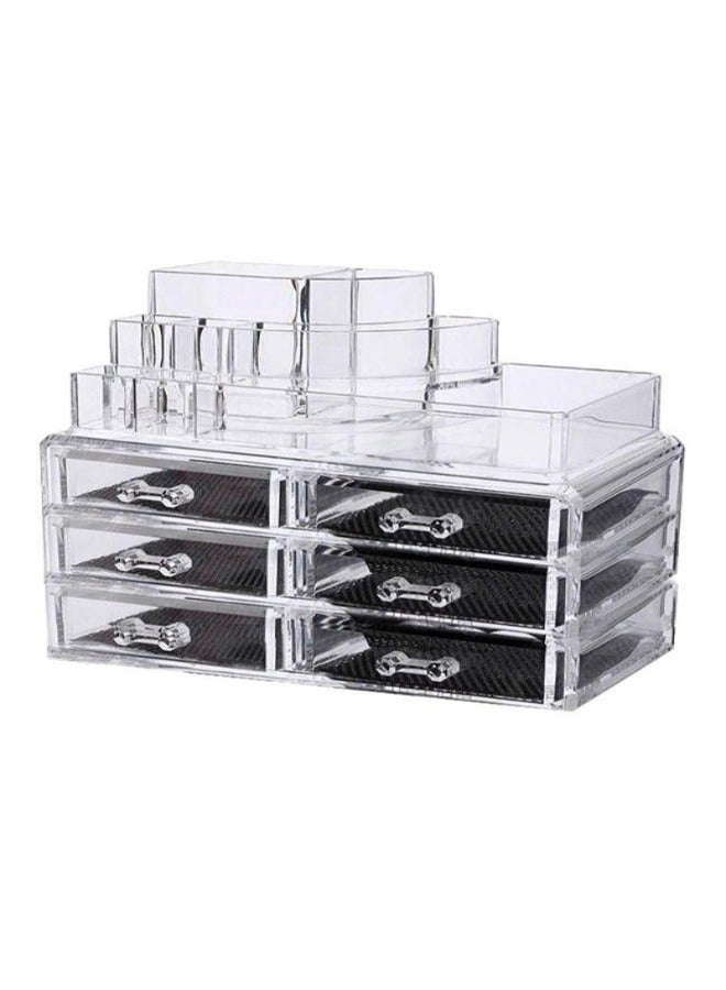 منظم المجوهرات ومستحضرات التجميل مزود بأدراج من الأكريليك - Image 3