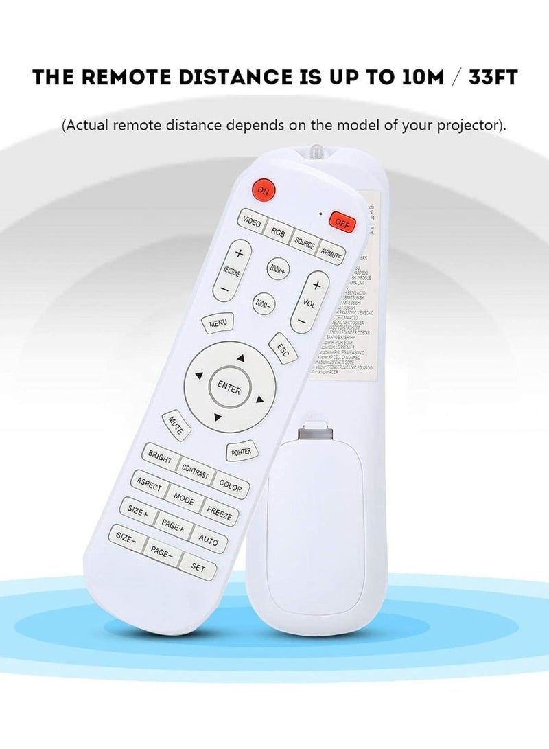 Universal Projector Remote Control, Remote Controller for Projector, Remote Distance Is Up to 10m / 33ft - Image 1