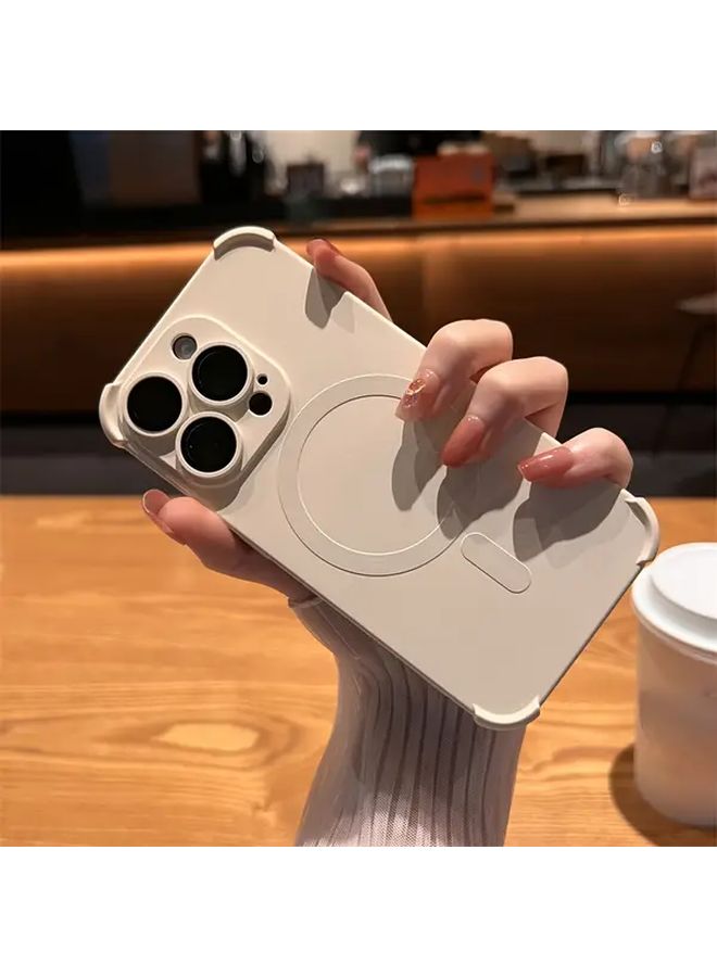 Ivory White Shockproof TPU Soft Case for iPhone 14 Plus Wireless Charging Compatible - Image 4