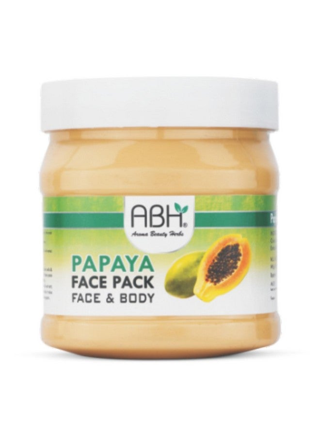ABH Papaya Face Pack 200g - Natural Skin Brightening & Rejuvenating Face Mask for Glowing Skin, Enriched with Vitamin C, Anti-Aging, Hydrating & Nourishing Formula for All Skin Types, Paraben-Free