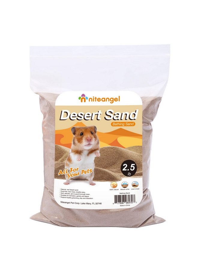 Niteangel Hamster Desert Bath Sand | No-Dust Bath or Potty Litter Sand for Hamster Chinchillas Gerbil Mice Degu or Other Small Pets (2.5LB, Desert Sand) - Image 2