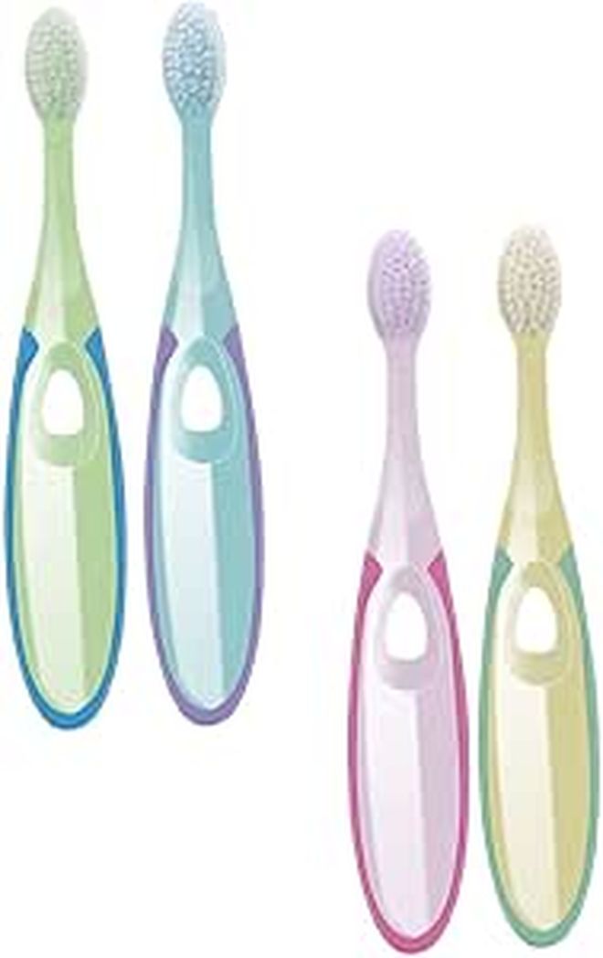 SUPVOX Soft Toothbrush Set Gentle Clean Ergonomic Handle 4 Pack - Image 1