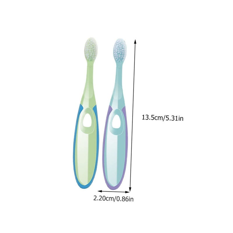 SUPVOX Soft Toothbrush Set Gentle Clean Ergonomic Handle 4 Pack - Image 3