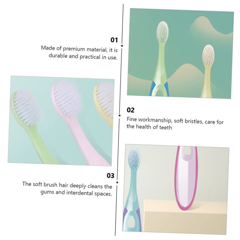 SUPVOX Soft Toothbrush Set Gentle Clean Ergonomic Handle 4 Pack - Image 4
