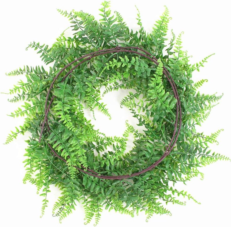Fycooler Faux Boston Ferns Plant Artificial Vines Hanging Leaves Greenery Garland Artificial Plants 6.2 Feet in Length for Wedding Backdrop Arch Wall Decoration Garden Home Decor - Image 4