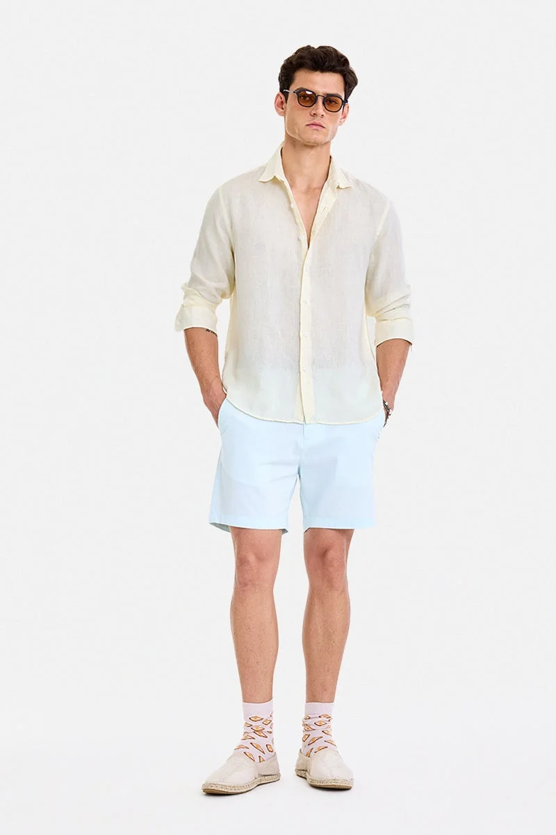 سنيتش Off-White Solid Long Sleeve Regular Fit Shirt