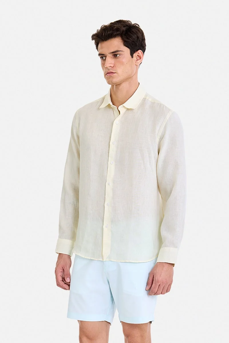 سنيتش Off-White Solid Long Sleeve Regular Fit Shirt