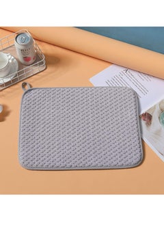 Excefore Dish Drying Mat for Kitchen Counter: 2 Pack 24 X 17 Inch Microfiber Dish Drying Mat, Absorbent Dish Drying Pads, Dish Drying Mat with Non-slip Rubber Backed for Countertops, Sinks, Draining Racks  - Image 4