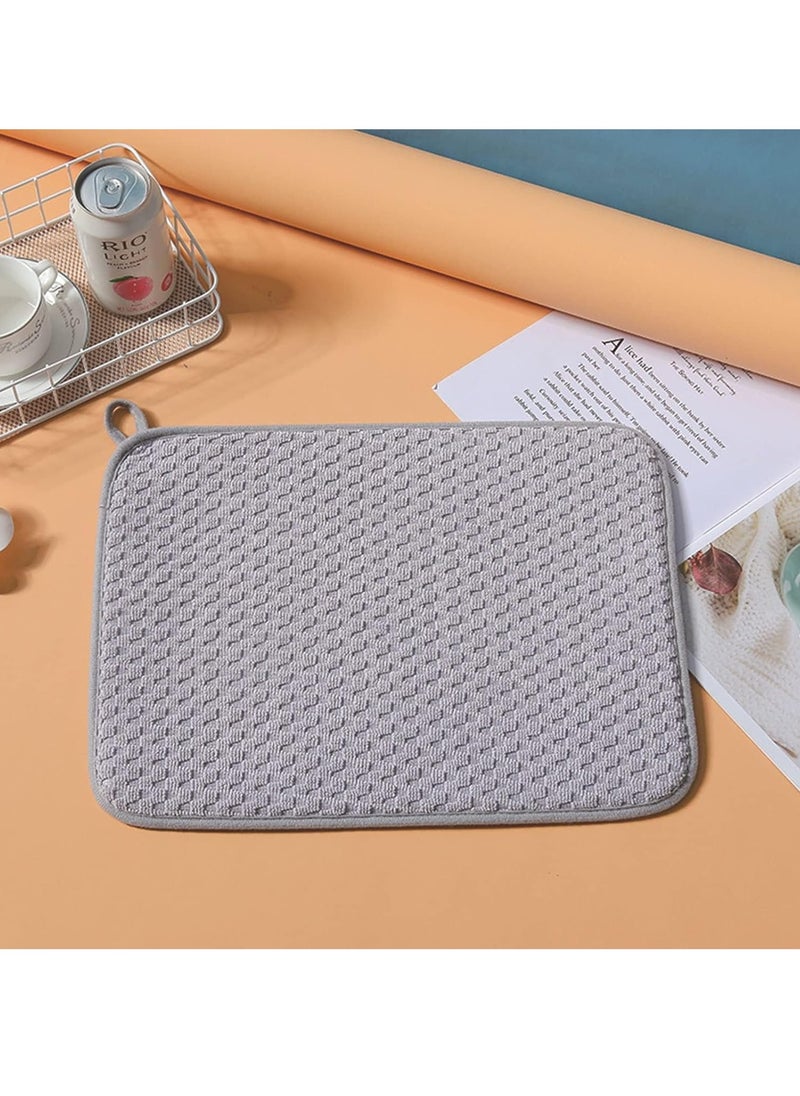 Excefore - Dish Drying Mat for Kitchen Counter: 2 Pack 24 X 17 Inch Microfiber Dish Drying Mat, Absorbent Dish Drying Pads, Dish Drying Mat with Non-slip Rubber Backed for Countertops, Sinks, Draining Racks - Image 1