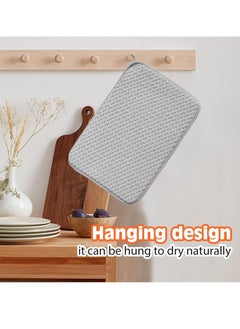Excefore Dish Drying Mat for Kitchen Counter: 2 Pack 24 X 17 Inch Microfiber Dish Drying Mat, Absorbent Dish Drying Pads, Dish Drying Mat with Non-slip Rubber Backed for Countertops, Sinks, Draining Racks  - Image 3