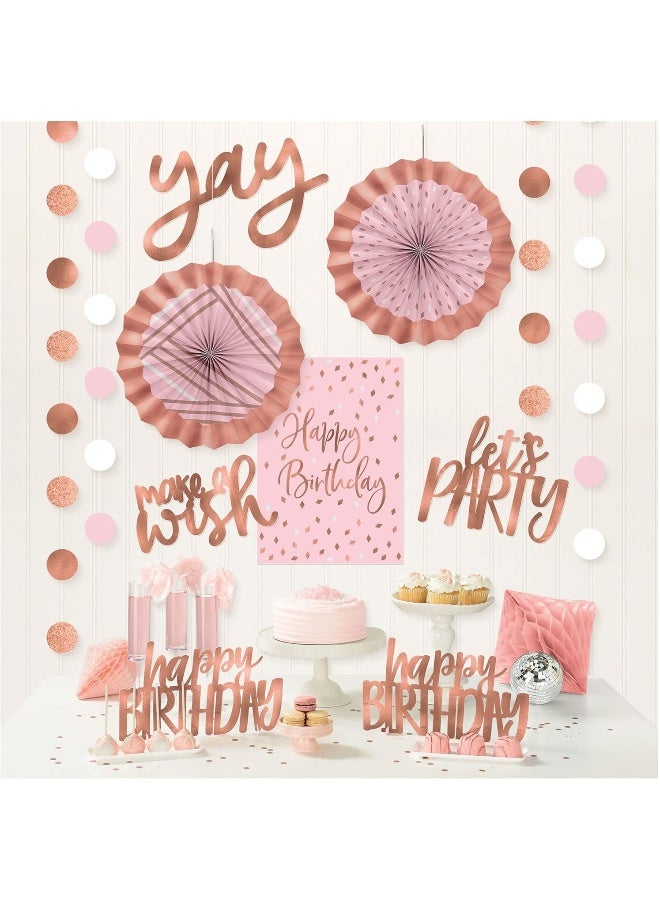 Amscan Blush Birthday Room Decorating Kit