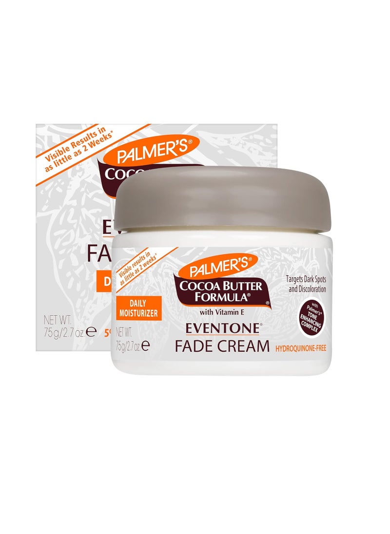 PALMER'S Palmer's Cocoa Butter Formula Eventone Fade Cream, Anti-Dark Spot Fade Cream with Vitamin E and Niacinamide, Helps Reduce Dark Spots & Age Spots, 2.7 Ounce  - Image 1