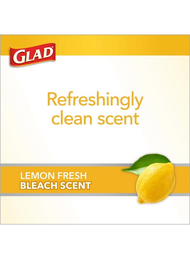Glad Small Drawstring Trash Bags with Clorox, 4 Gal, Lemon Fresh Bleach, 34 Ct (Package May Vary)