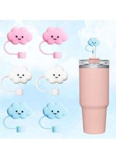 Oasisgalore 6Pcs Silicone Drinking Straw Covers Cap  - Image 1