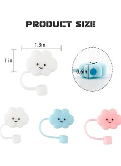 Oasisgalore 6Pcs Silicone Drinking Straw Covers Cap  - Image 2