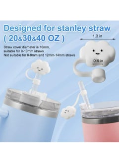 Oasisgalore 6Pcs Silicone Drinking Straw Covers Cap  - Image 4