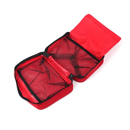 PAXLAMB First Aid Bag First Aid Kit Empty Medical Storage Bag Red Trauma Bag for Emergency First Aid Kits Car Workshop Cycling Outdoors (SNL Red 1PC) - Image 4