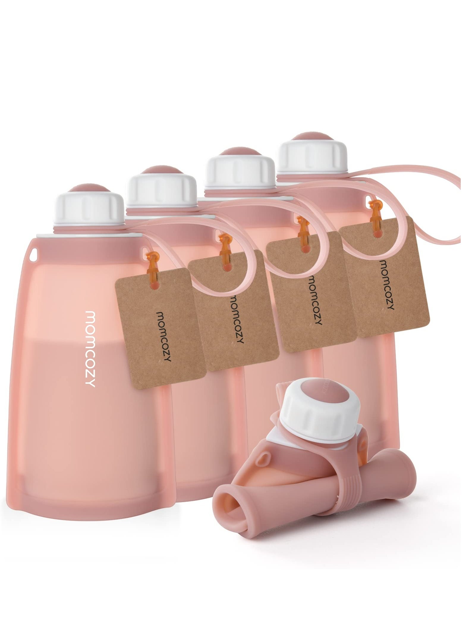 Momcozy Reusable Silicone Breast Milk Bags, For Breastfeeding Saver With Leakproof, Freezer Storing Pouches, BPA Free 