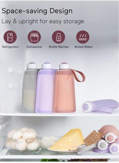 Momcozy Reusable Silicone Breast Milk Bags, For Breastfeeding Saver With Leakproof, Freezer Storing Pouches, BPA Free  - Image 5