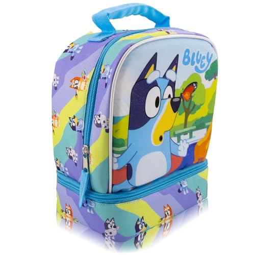 Fast Forward Bluey Lunch Box for Kids With Glitter | Insulated Lunch Bag Lunch Box for Boys, Girls, Unisex | Bluey Blue Reusable Lunchbox - Image 2